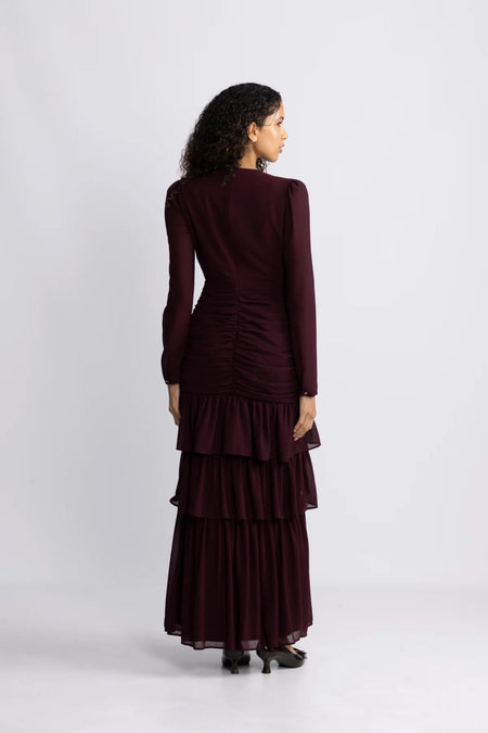 Jenna Maxi Dress - Burgundy