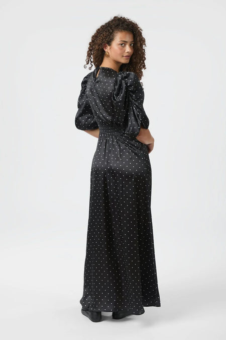 Kikka Dot Dress - Black