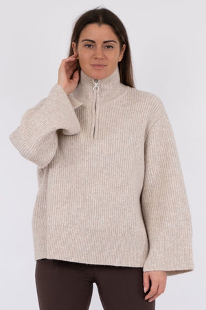 Nevena Solid Knit Blouse