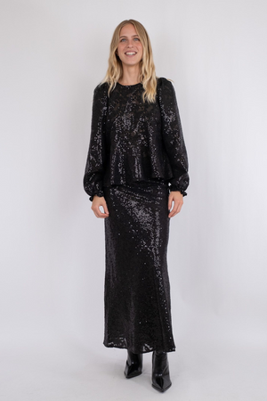 Rizzo Sequins Blouse - Black