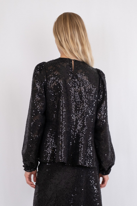 Rizzo Sequins Blouse - Black