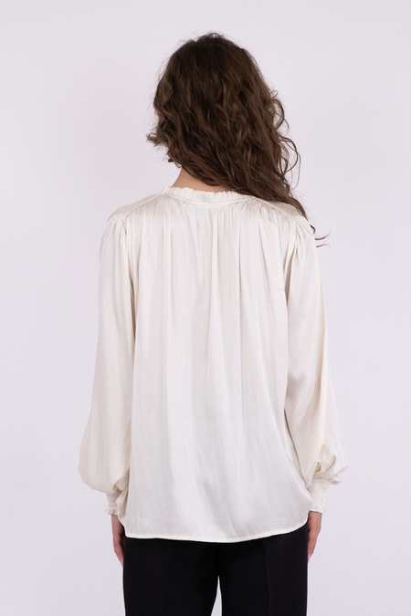 Lucie Satin Blouse - Off White