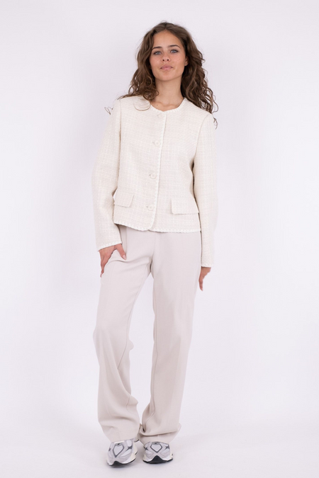 Helina Boucle Jacket - Off White