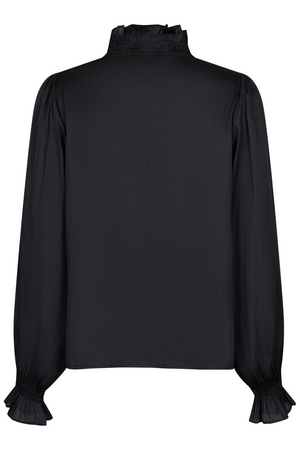 Brielle Satin Blouse - Black