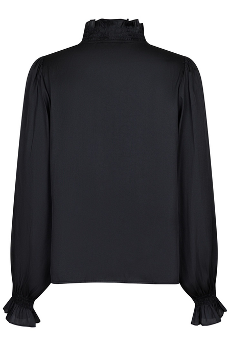 Brielle Satin Blouse - Black