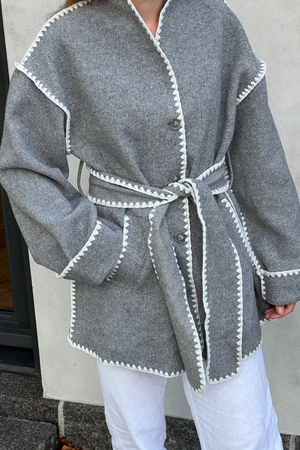 Frenchie Wool Jacket - Dark Grey