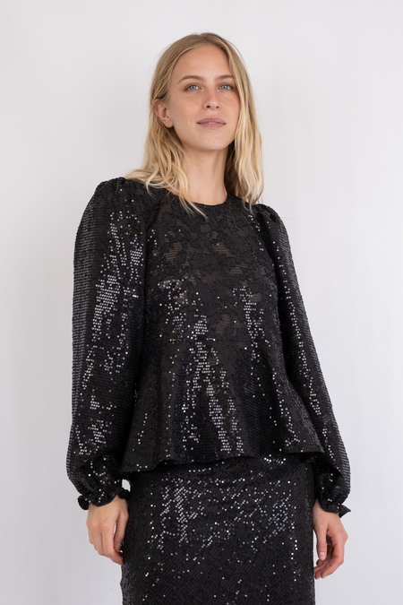 Rizzo Sequins Blouse - Black