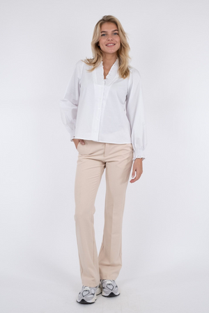 Brielle Solid Shirt - White