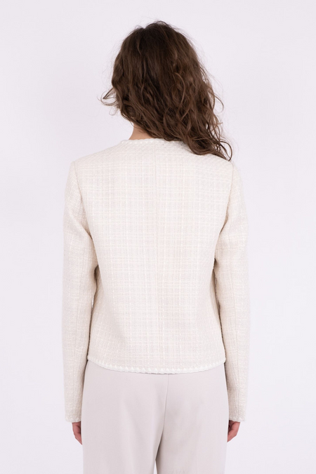 Helina Boucle Jacket - Off White
