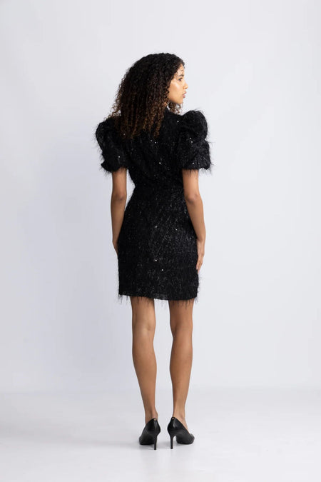 Yasilza 2/4 Sequin Dress - Black