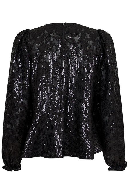 Rizzo Sequins Blouse - Black