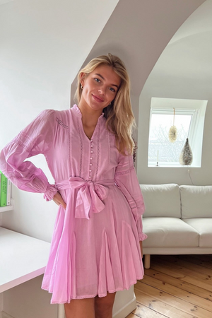 Birgitte S Voile Dress - Rose