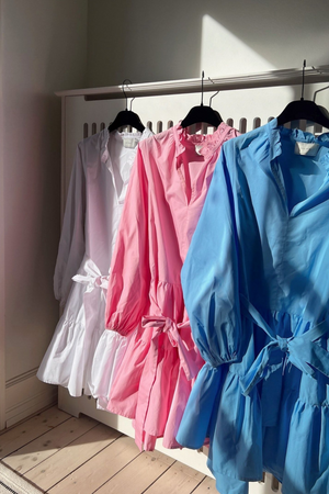 Debbie Poplin Dress - Sky Blue
