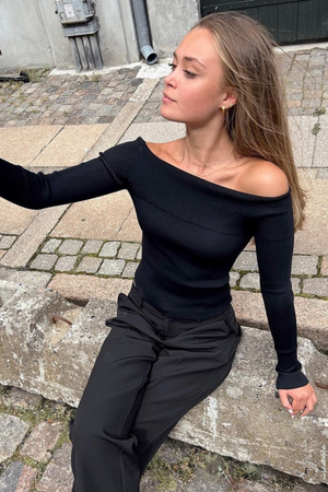 Jessy Knit Blouse - Black