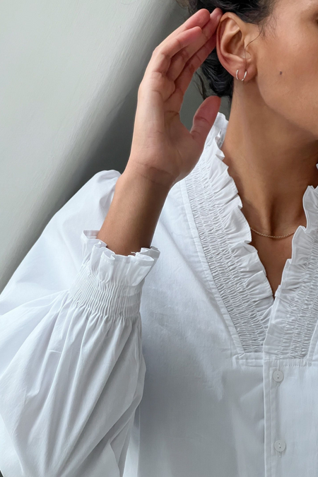 Brielle Solid Shirt - White