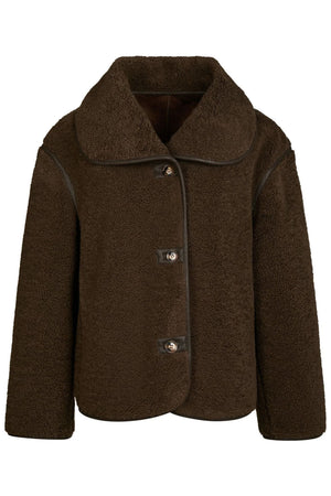 Edmund Teddy Jacket - Dark Brown