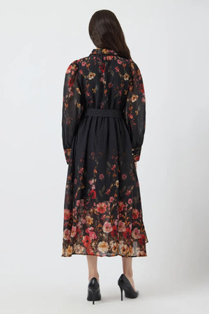 Yasromantica Ls Long Dress - Show - Black Romantica Aop