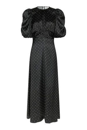 Kikka Dot Dress - Black