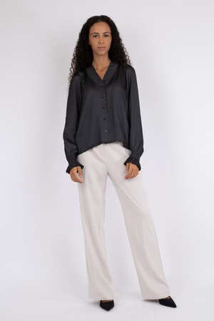 Brielle Satin Blouse - Black