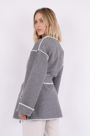 Frenchie Wool Jacket - Dark Grey