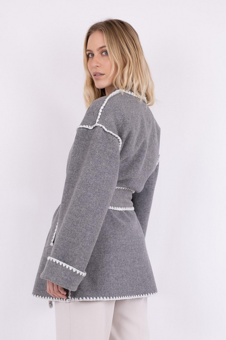 Frenchie Wool Jacket - Dark Grey