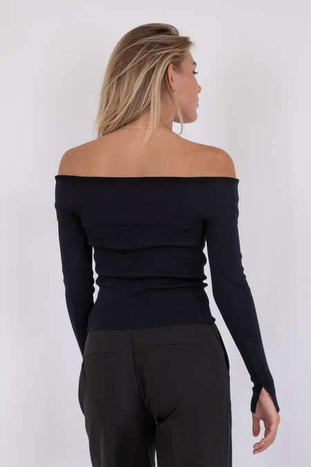 Jessy Knit Blouse - Black