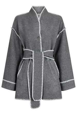 Frenchie Wool Jacket - Dark Grey