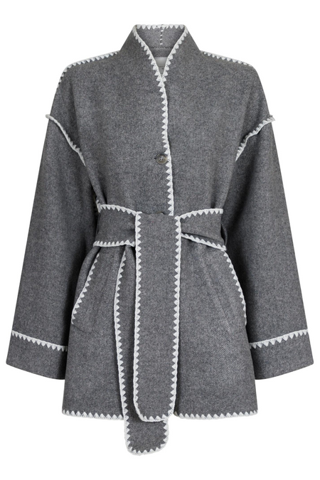 Frenchie Wool Jacket - Dark Grey