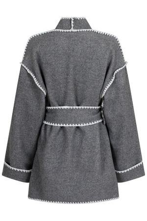 Frenchie Wool Jacket - Dark Grey