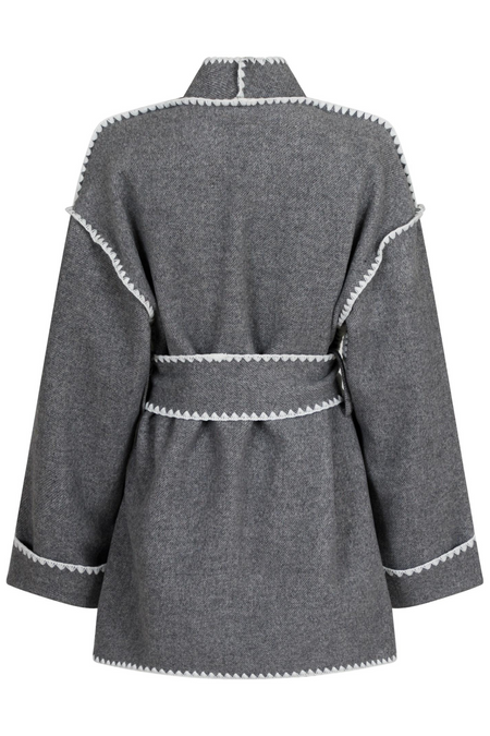 Frenchie Wool Jacket - Dark Grey