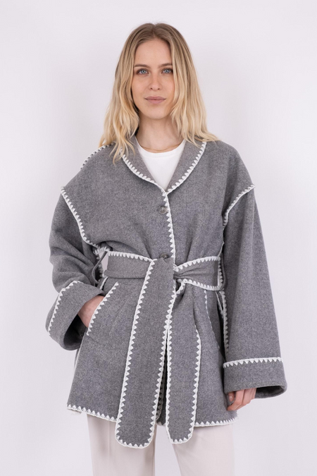 Frenchie Wool Jacket - Dark Grey