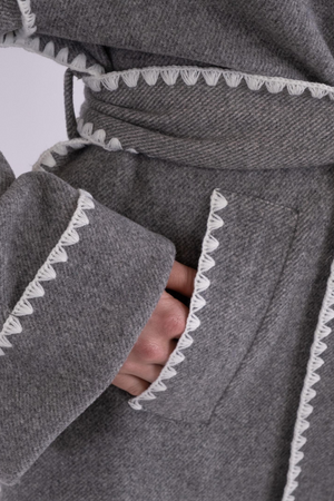 Frenchie Wool Jacket - Dark Grey