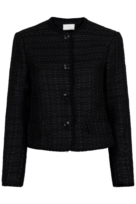 Helina Boucle Jacket - Black