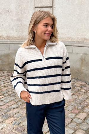 Nevena Stripe Knit Blouse