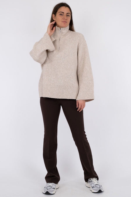Nevena Solid Knit Blouse