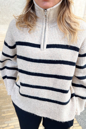 Nevena Stripe Knit Blouse